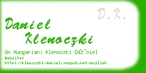 daniel klenoczki business card